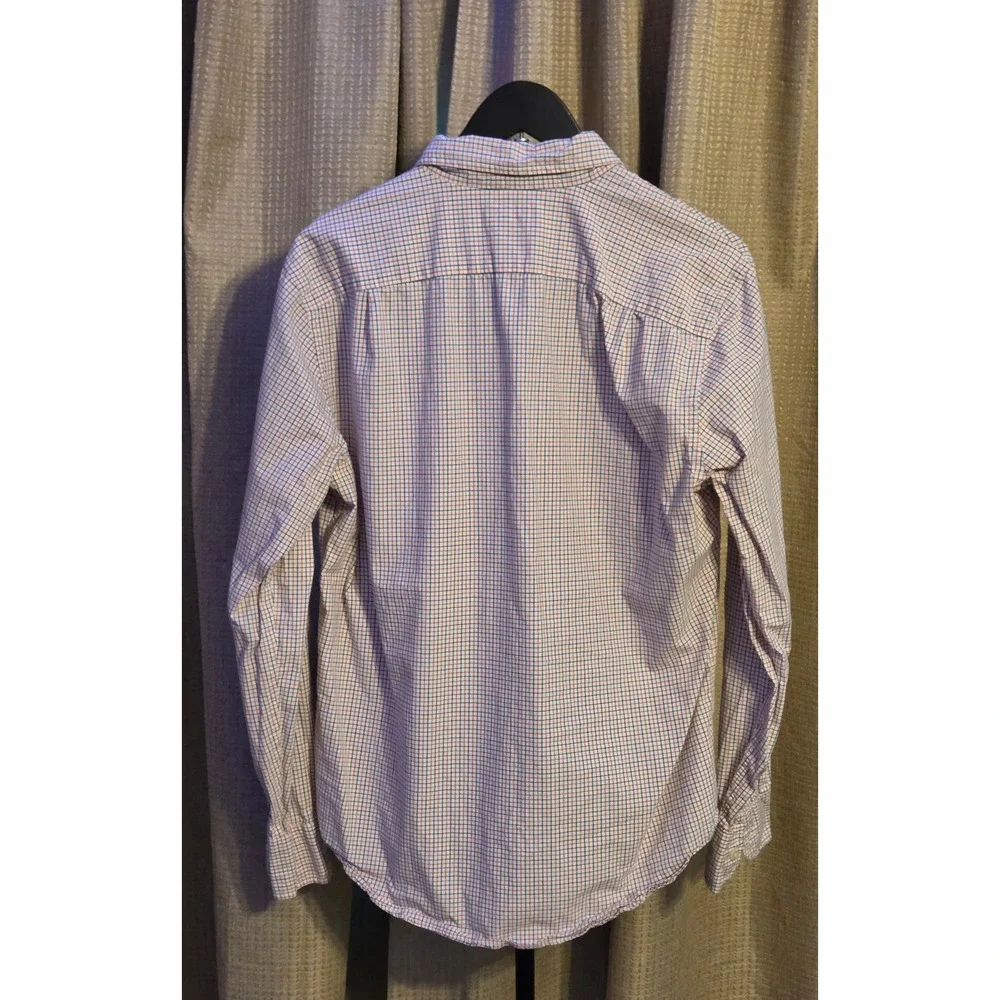 J. Crew Long Sleeve Button Down‎ Shirt Mens Size Medium Red Blue Plaid